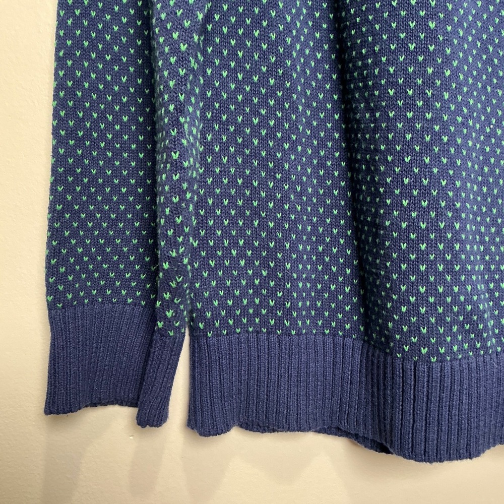 ModCloth Sweater Womens XL Navy Blue Pumpkin Fair Isle Halloween Cotton - Picture 2 of 7